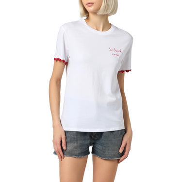 T-shirt Donna Mc2 Saint Barth - Cotton Crew Neck T-Shirt - Bianco - Gianni Foti