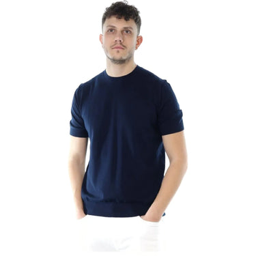 T-shirt Uomo Claq - G/C F. 14 100% Cotone Giza M/M - Blu
