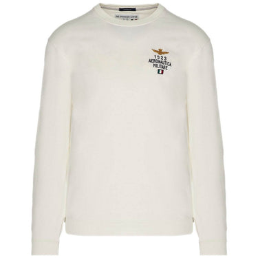 Felpe senza cappuccio Uomo Aeronautica Militare - Felpa Girocollo - Bianco