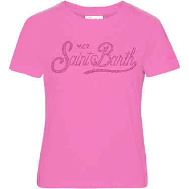 T-shirt Donna Mc2 Saint Barth - Cotton Crew Neck T-Shirt - Rosa - Gianni Foti