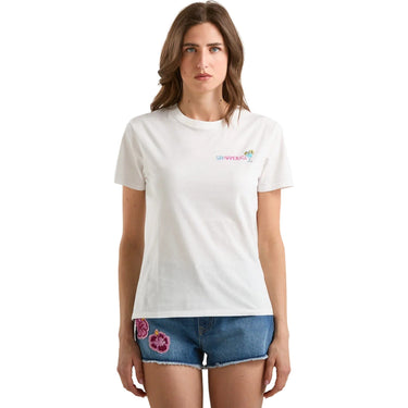 T-shirt Donna Mc2 Saint Barth - Cotton Crew Neck T-Shirt - Bianco