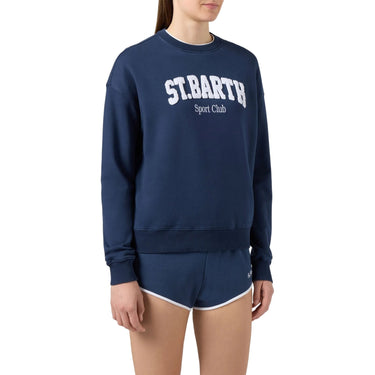 Felpe senza cappuccio Donna Mc2 Saint Barth - Woman Cotton Fleece Crewneck Sweatshirt - Blu