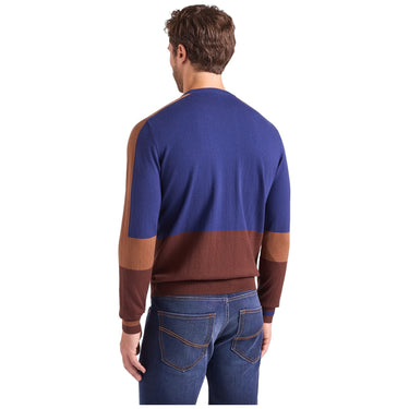 Maglioni Uomo Harmont & Blaine - Paricollo Color Block HRR908030788 - Cioccolato