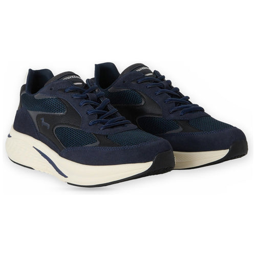 Sneaker Uomo Harmont & Blaine - Scarpa Uomo Camoscio - Tex Fabric E0R014060A60 - Blu