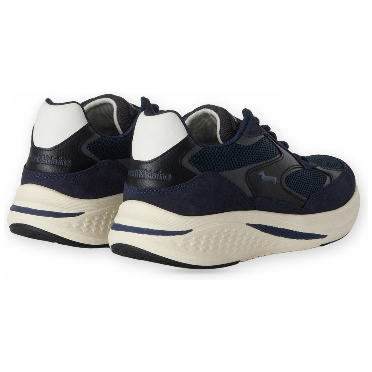 Sneaker Uomo Harmont & Blaine - Scarpa Uomo Camoscio - Tex Fabric E0R014060A60 - Blu