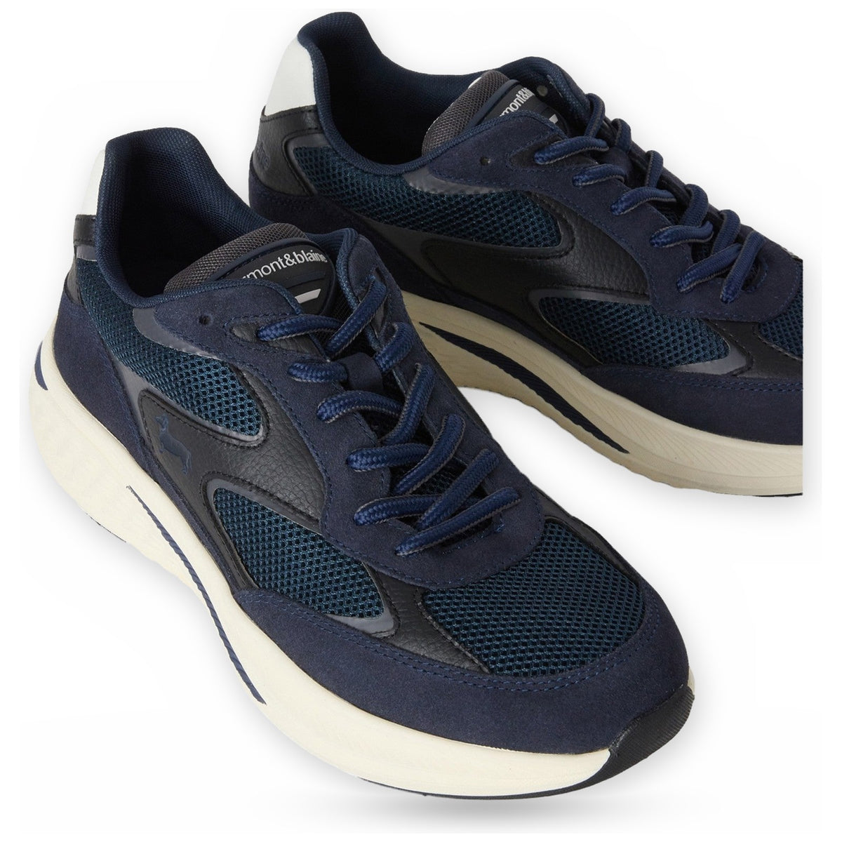 Sneaker Uomo Harmont & Blaine - Scarpa Uomo Camoscio - Tex Fabric E0R014060A60 - Blu