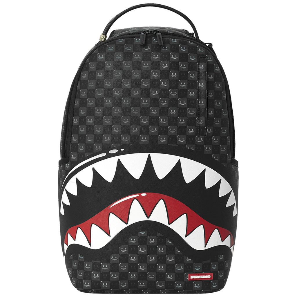 Zaini Casual Unisex Sprayground - Sharks In Paris Wtf Bubbly Black Check Backpack - Nero