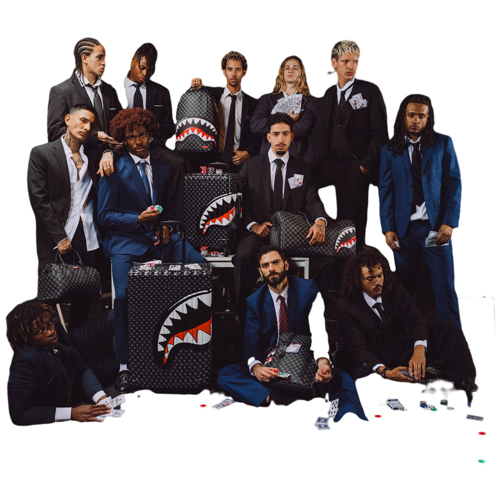 Zaini Casual Unisex Sprayground - Sharks In Paris Wtf Bubbly Black Check Backpack - Nero