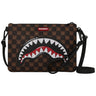 Tote da viaggio Unisex Sprayground - Sharks In Paris Wtf Bubble Brown Check Crossover Clutch - Marrone