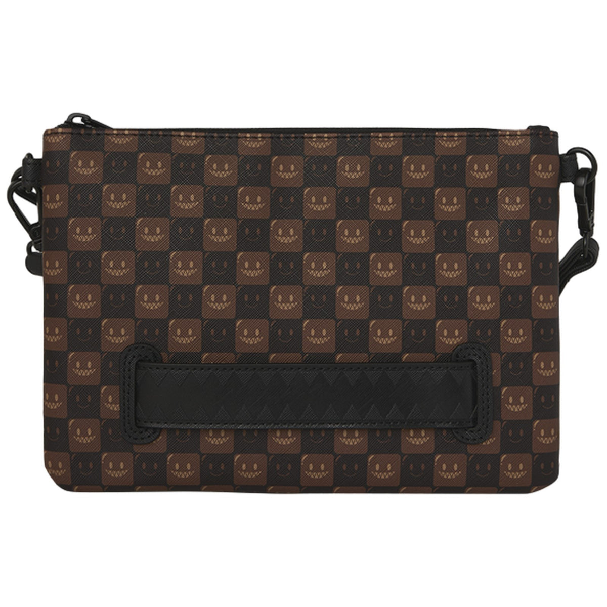 Tote da viaggio Unisex Sprayground - Sharks In Paris Wtf Bubble Brown Check Crossover Clutch - Marrone