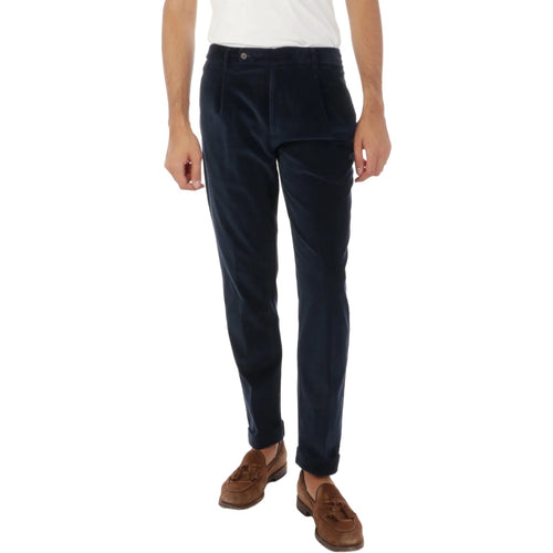 Pantaloni Uomo Berwich - Pantalone Relaxed Fit - Blu