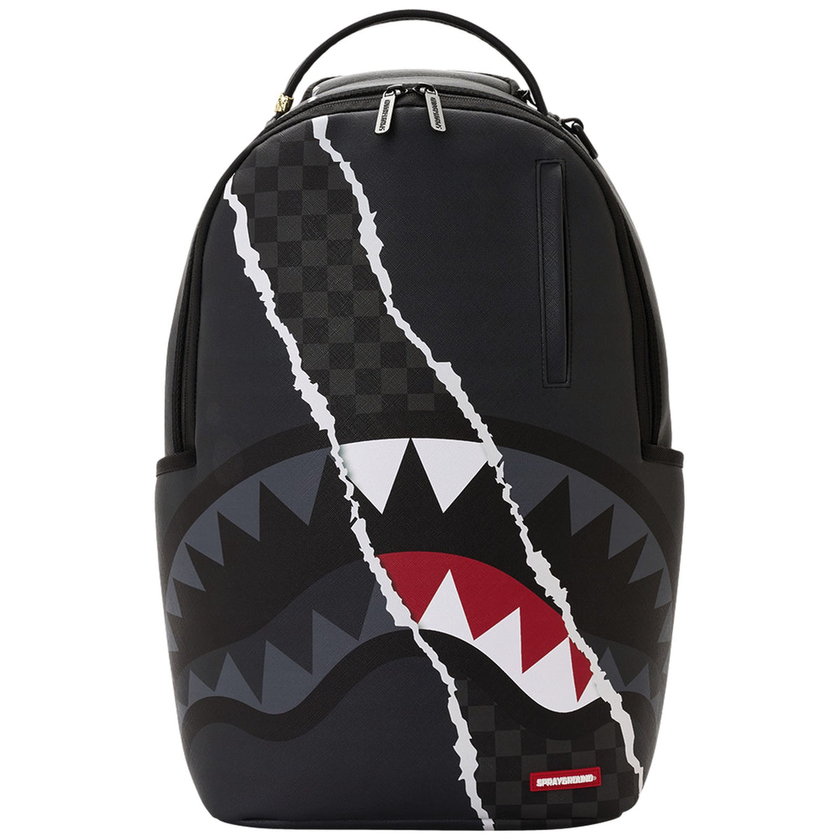 Zaini Casual Unisex Sprayground - Center Rip Revealing Gray Check Backpack - Grigio