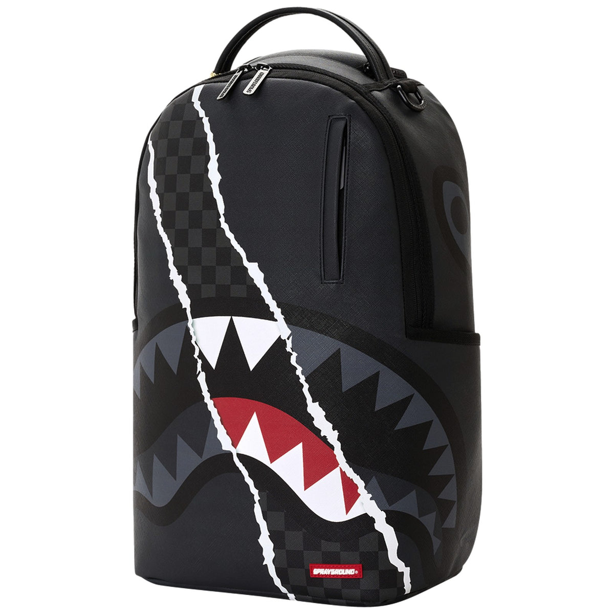 Zaini Casual Unisex Sprayground - Center Rip Revealing Gray Check Backpack - Grigio