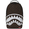 Zaini Casual Unisex Sprayground - Brown And Cream Drip Check Shark Backpack - Marrone