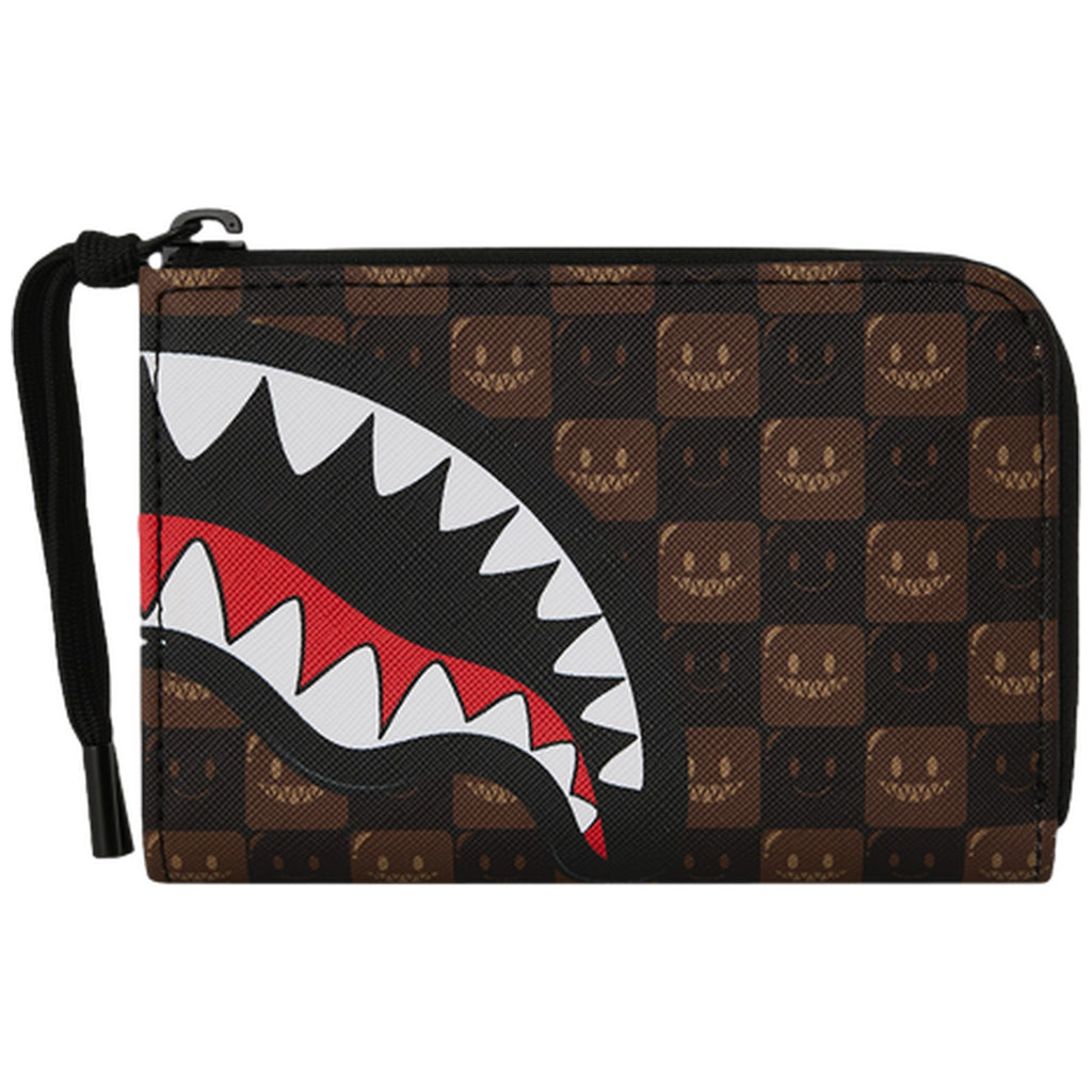 Portafogli Unisex Sprayground - Sharks In Paris Wtf Bubble Brown Check Wallet - Marrone