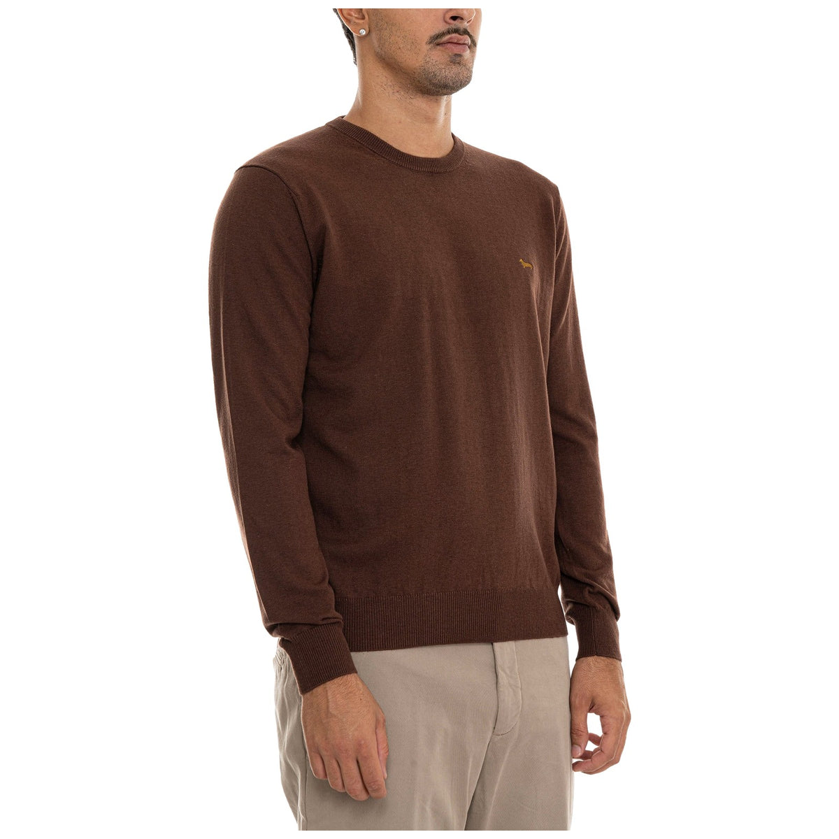 Maglioni Uomo Harmont & Blaine - Maglia Paricollo Cotone/Lana HRR012030788 - Cioccolato