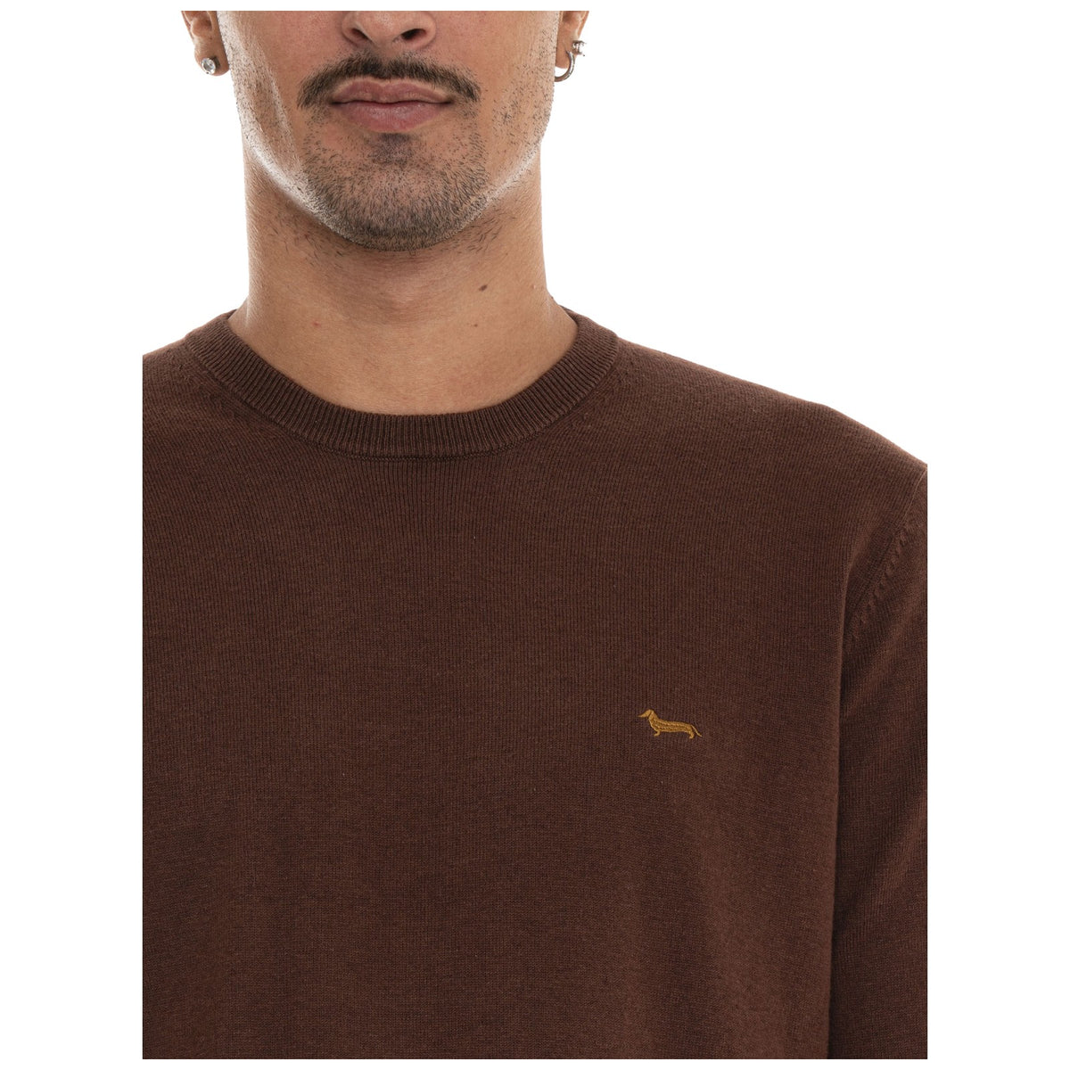 Maglioni Uomo Harmont & Blaine - Maglia Paricollo Cotone/Lana HRR012030788 - Cioccolato