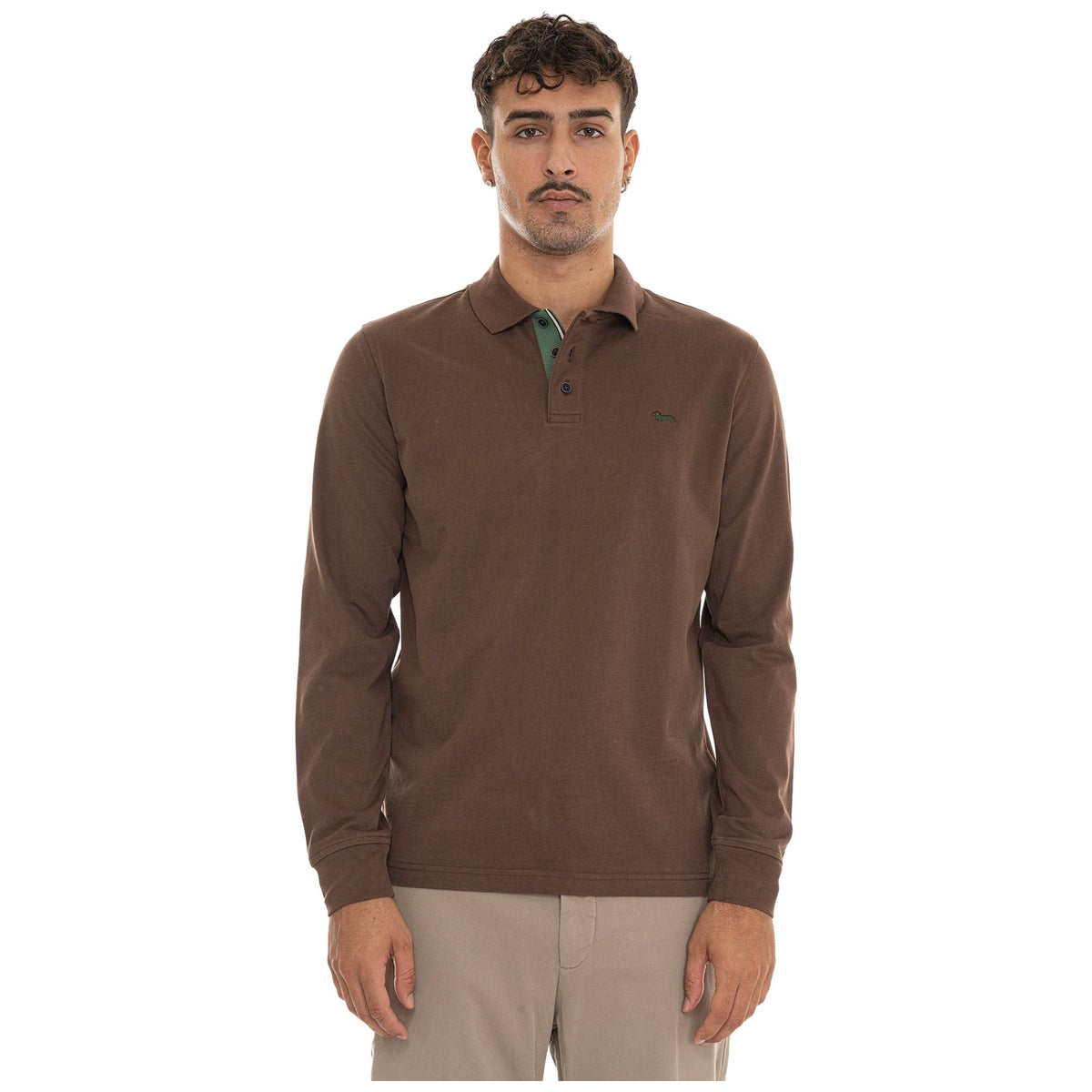 Polo Uomo Harmont & Blaine - Polo In Jersey Brushed LRR497021109 - Cioccolato