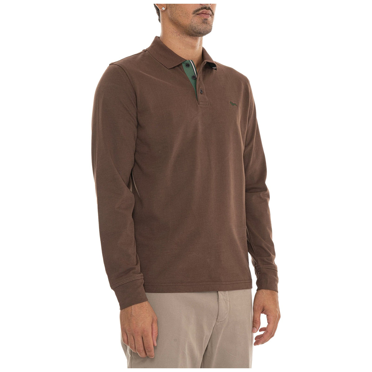 Polo Uomo Harmont & Blaine - Polo In Jersey Brushed LRR497021109 - Cioccolato