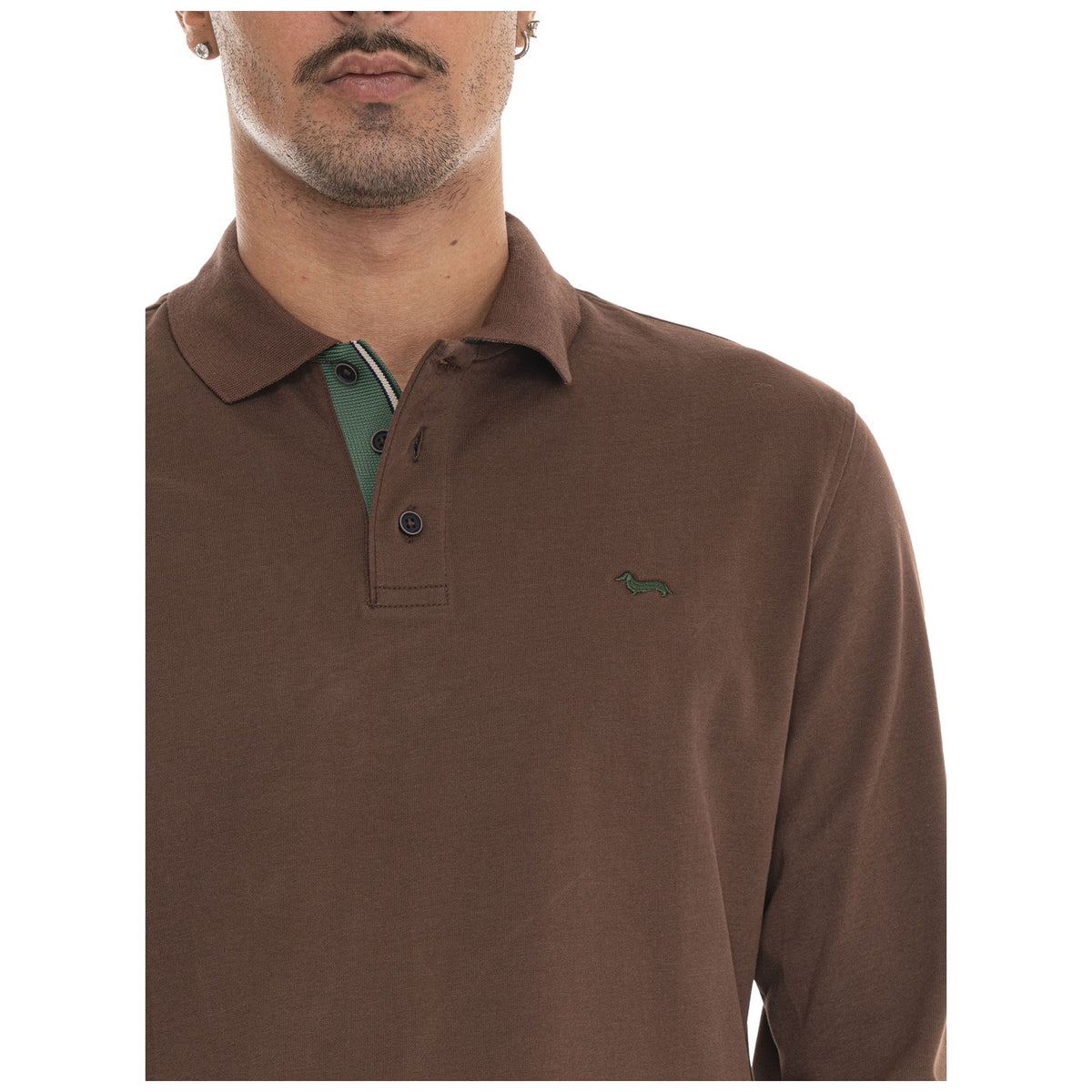 Polo Uomo Harmont & Blaine - Polo In Jersey Brushed LRR497021109 - Cioccolato