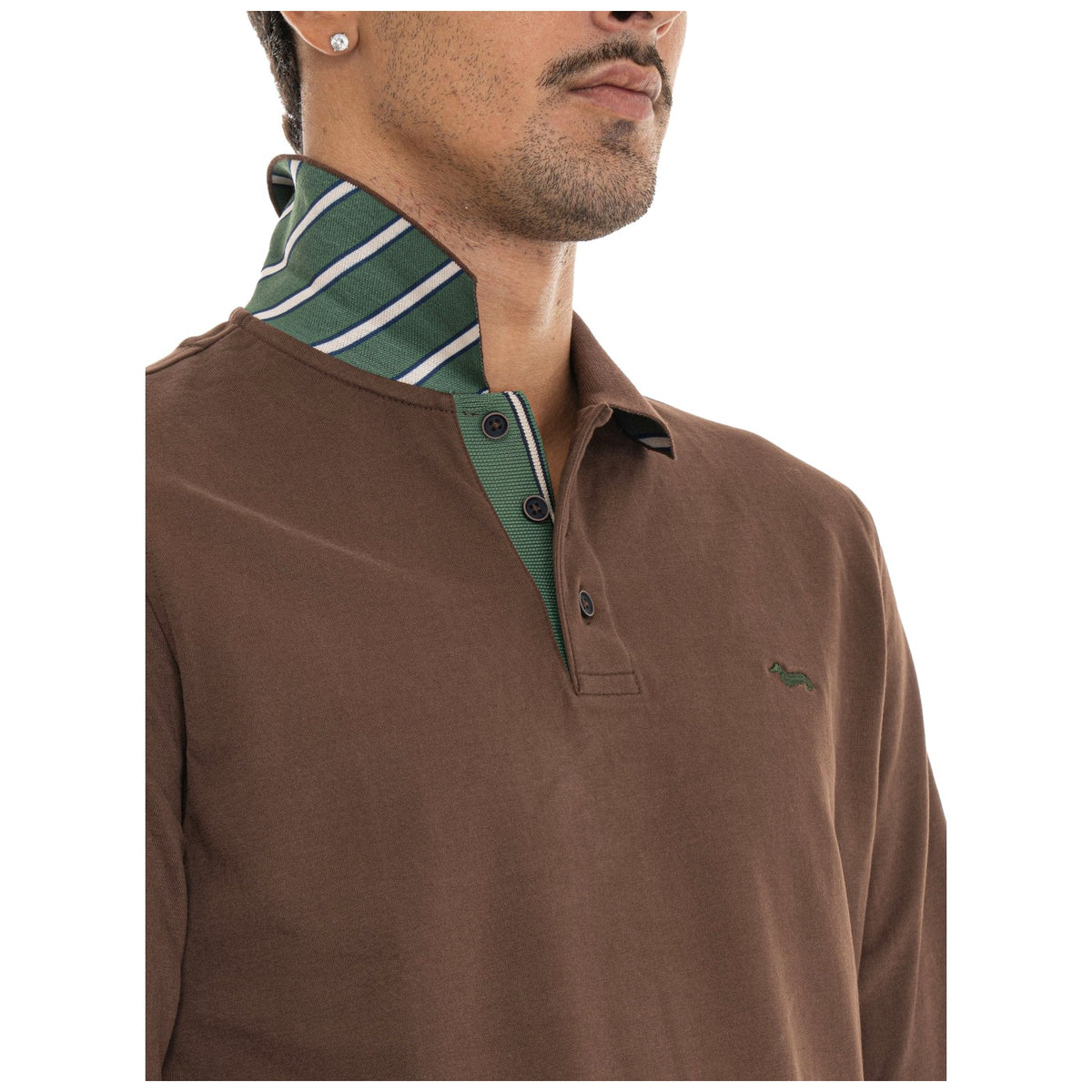 Polo Uomo Harmont & Blaine - Polo In Jersey Brushed LRR497021109 - Cioccolato