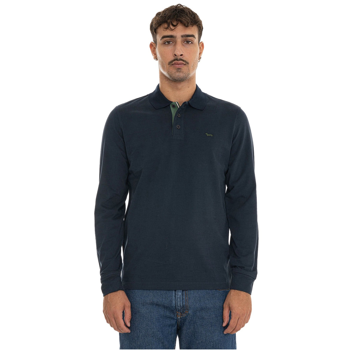 Polo Uomo Harmont & Blaine - Polo In Jersey Brushed LRR497021109 - Blu