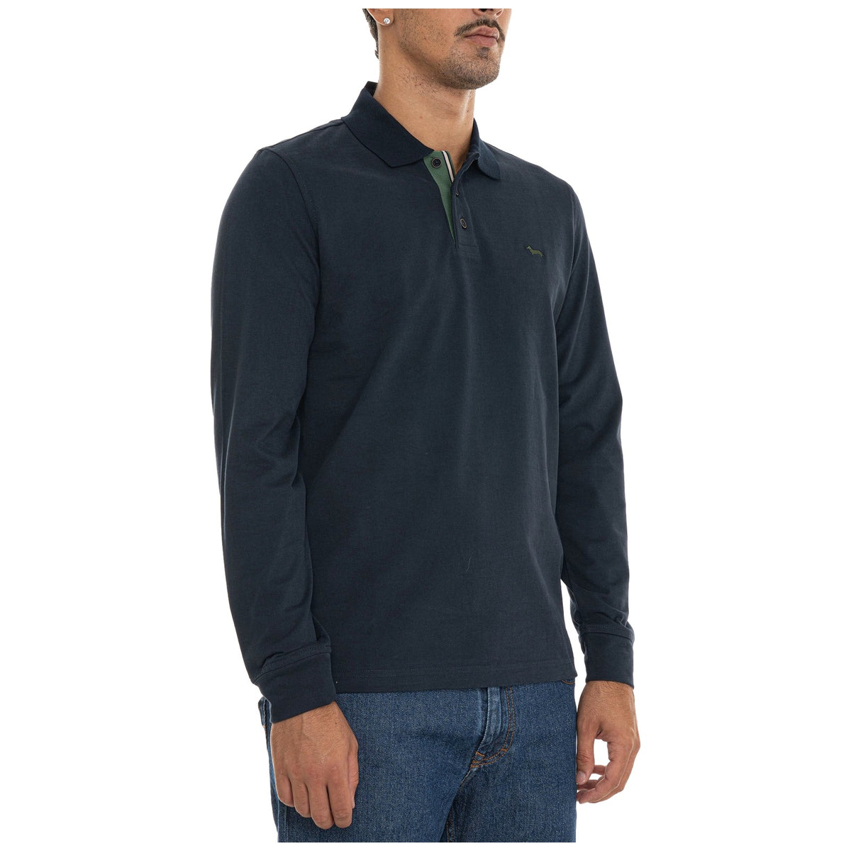 Polo Uomo Harmont & Blaine - Polo In Jersey Brushed LRR497021109 - Blu