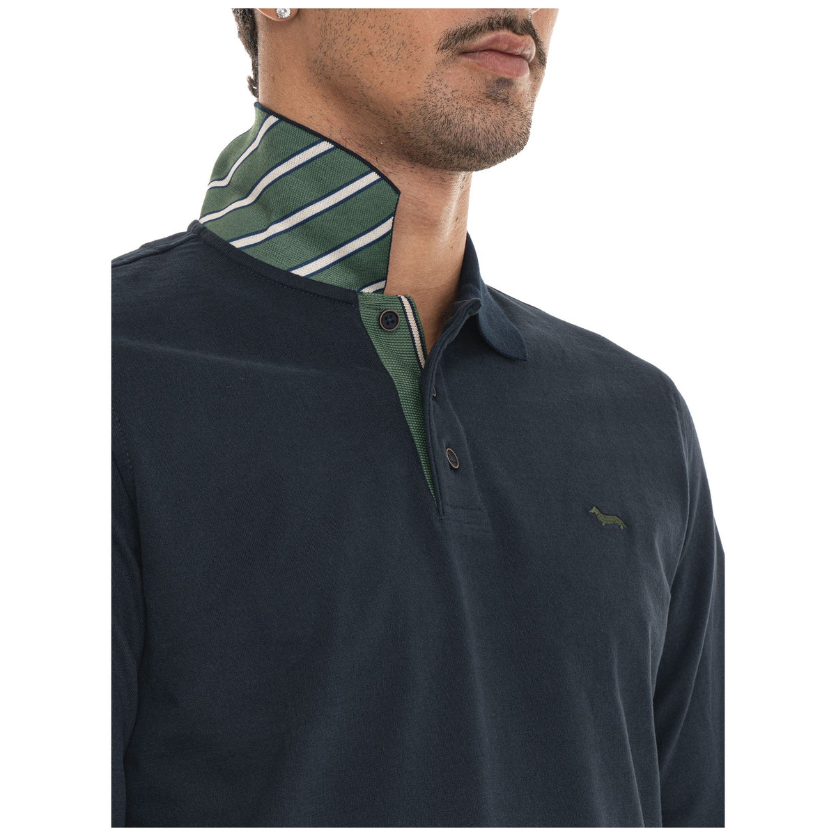 Polo Uomo Harmont & Blaine - Polo In Jersey Brushed LRR497021109 - Blu