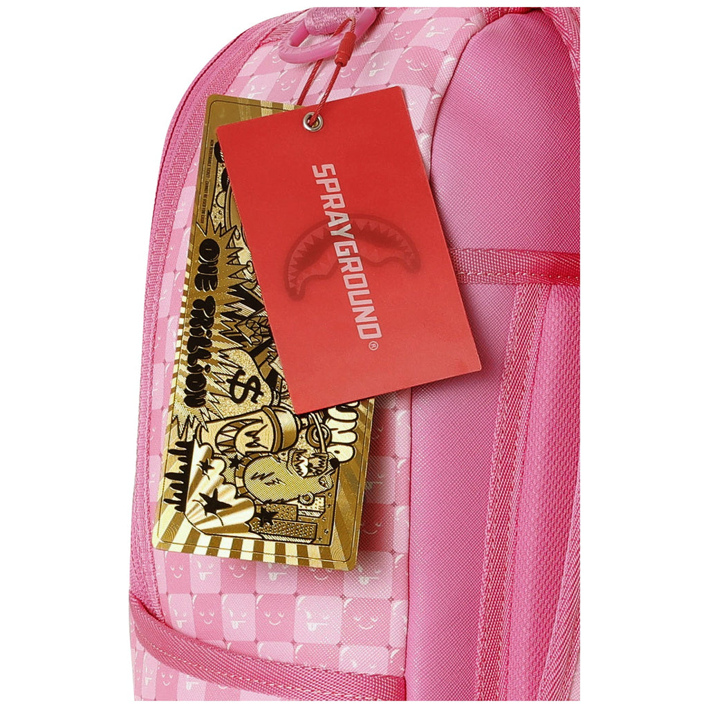 Zaini Casual Unisex Sprayground - Pink New Check Faces Backpack - Rosa