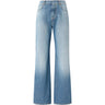 Pantaloni Donna Pinko - Wanda Wide Leg Medium Wave Den - Blu