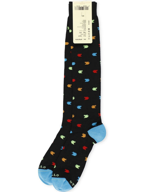 Gallo Men's Socks - Long Man Co/Ea Leggerissimo Fantas - Black