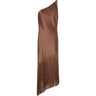Vestiti da sera e cerimonia Donna Pinko - Kiwi Abito Satin Con Frange - Marrone