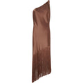 Vestiti da sera e cerimonia Donna Pinko - Kiwi Abito Satin Con Frange - Marrone