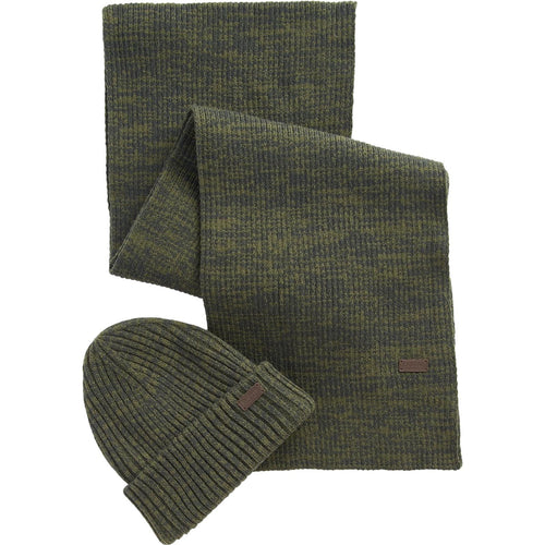 Set di capi coordinati Uomo Barbour - Crimdon Beanie & Scarf - Verde