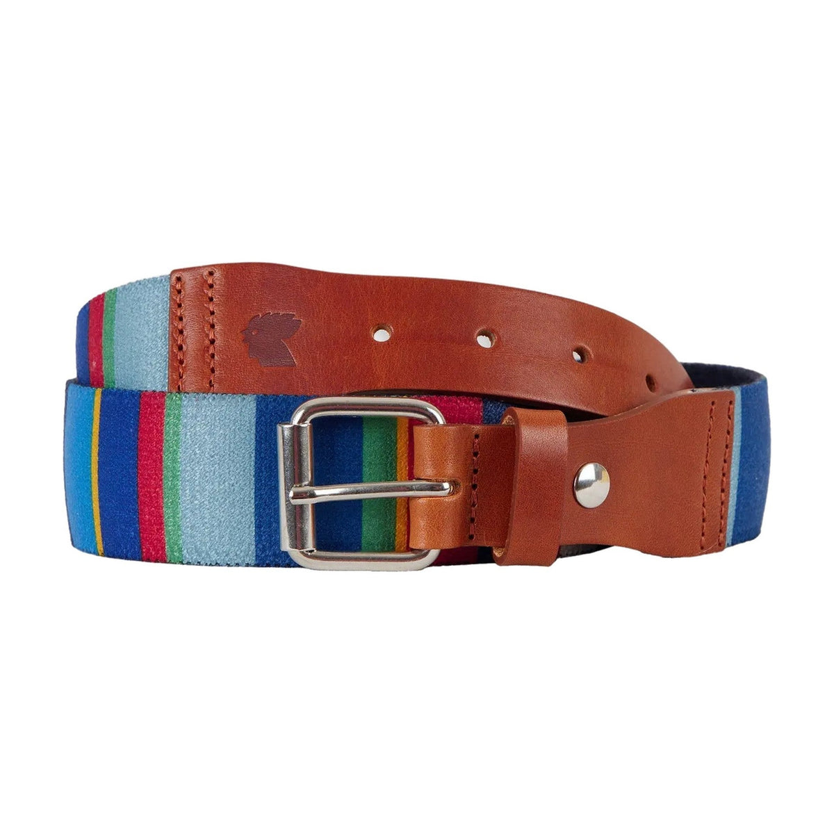 Cinture Uomo Gallo - Uni Cintura Nastro Multicolor Con In - Blu