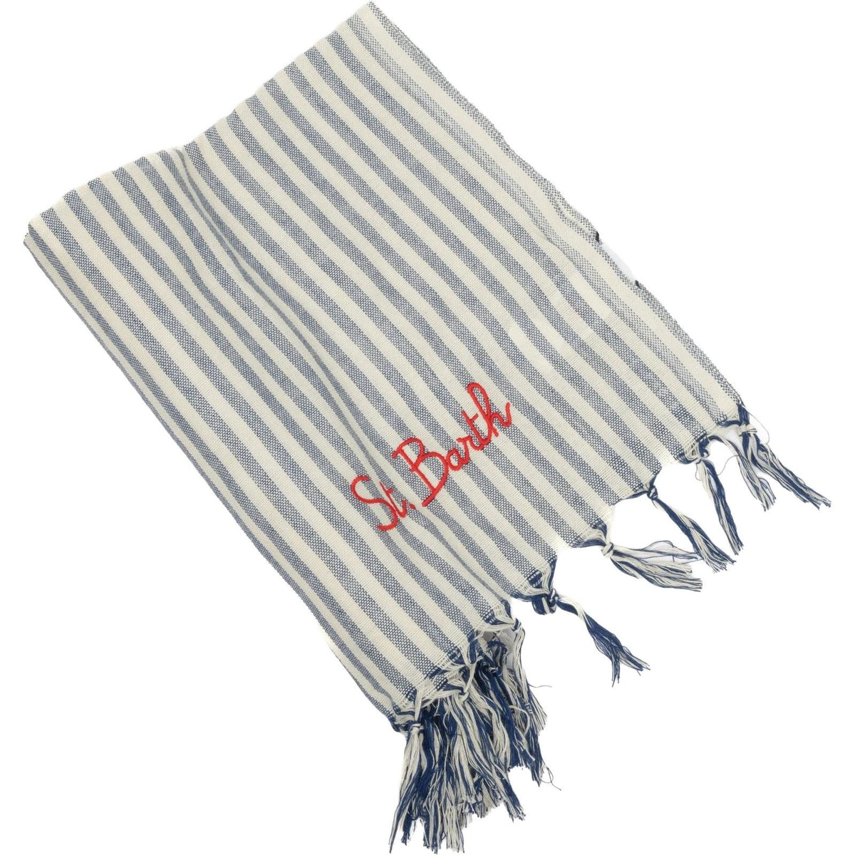 Teli mare Unisex Mc2 Saint Barth - Ultra Light Beach Towel With Fringe - Blu