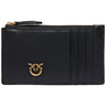 Portamonete Donna Pinko - Airone Cardholder Vitello Seta - Nero