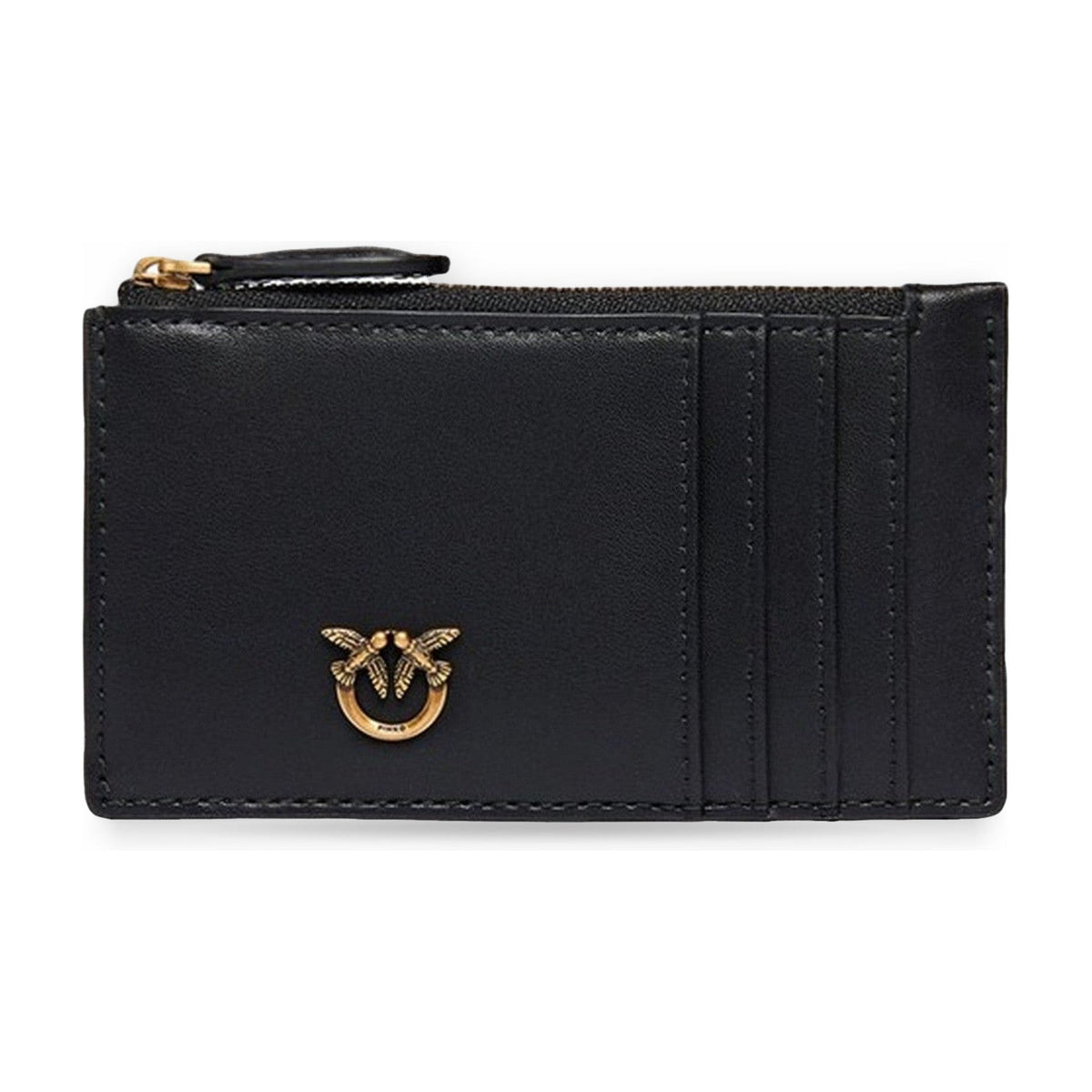 Portamonete Donna Pinko - Airone Cardholder Vitello Seta - Nero