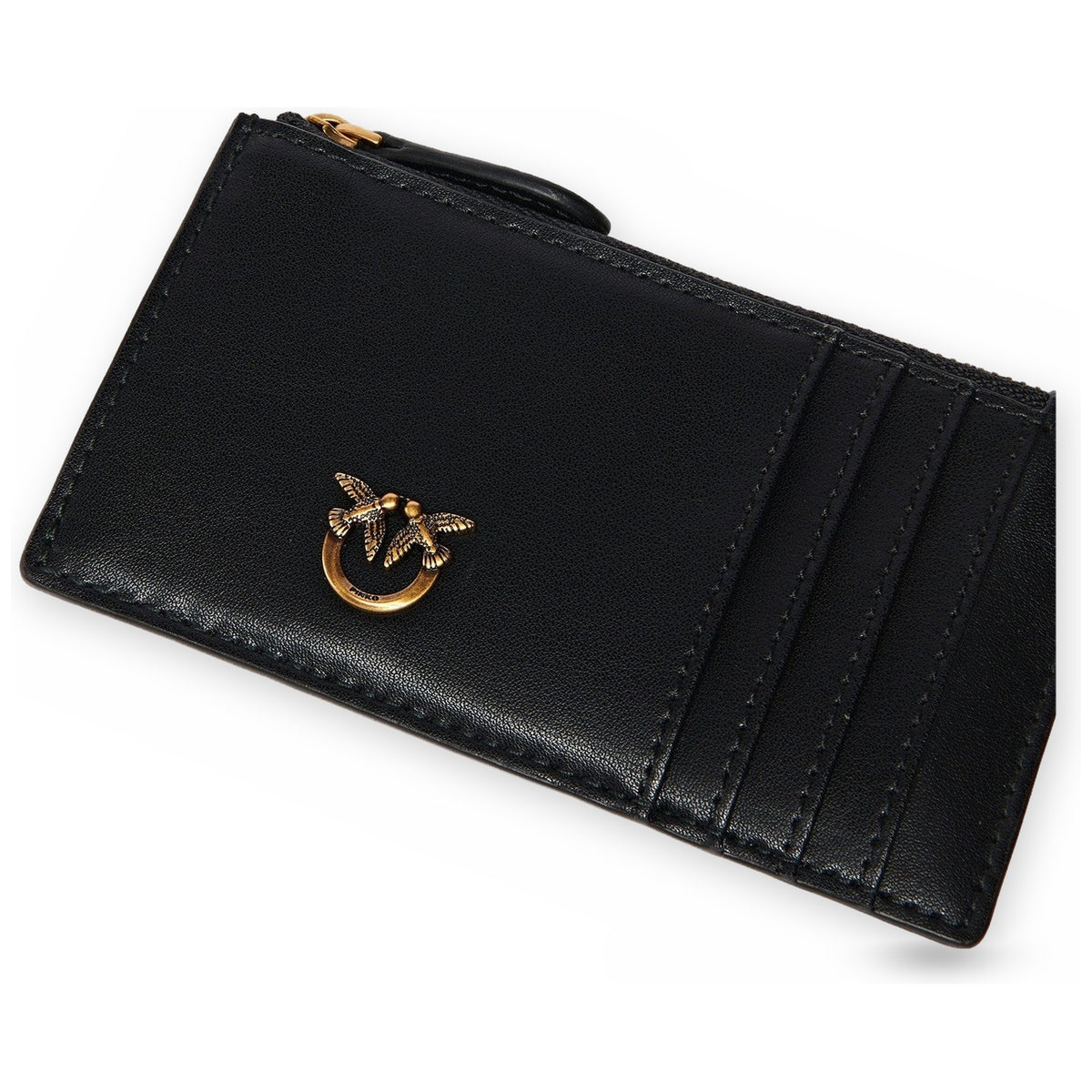 Portamonete Donna Pinko - Airone Cardholder Vitello Seta - Nero