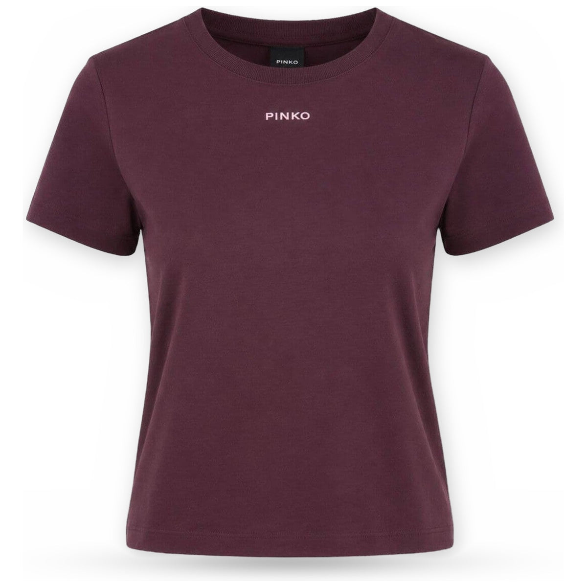 T-shirt Donna Pinko - Basico T-Shirt Jersey Logo Pin - Bordeaux Scuro