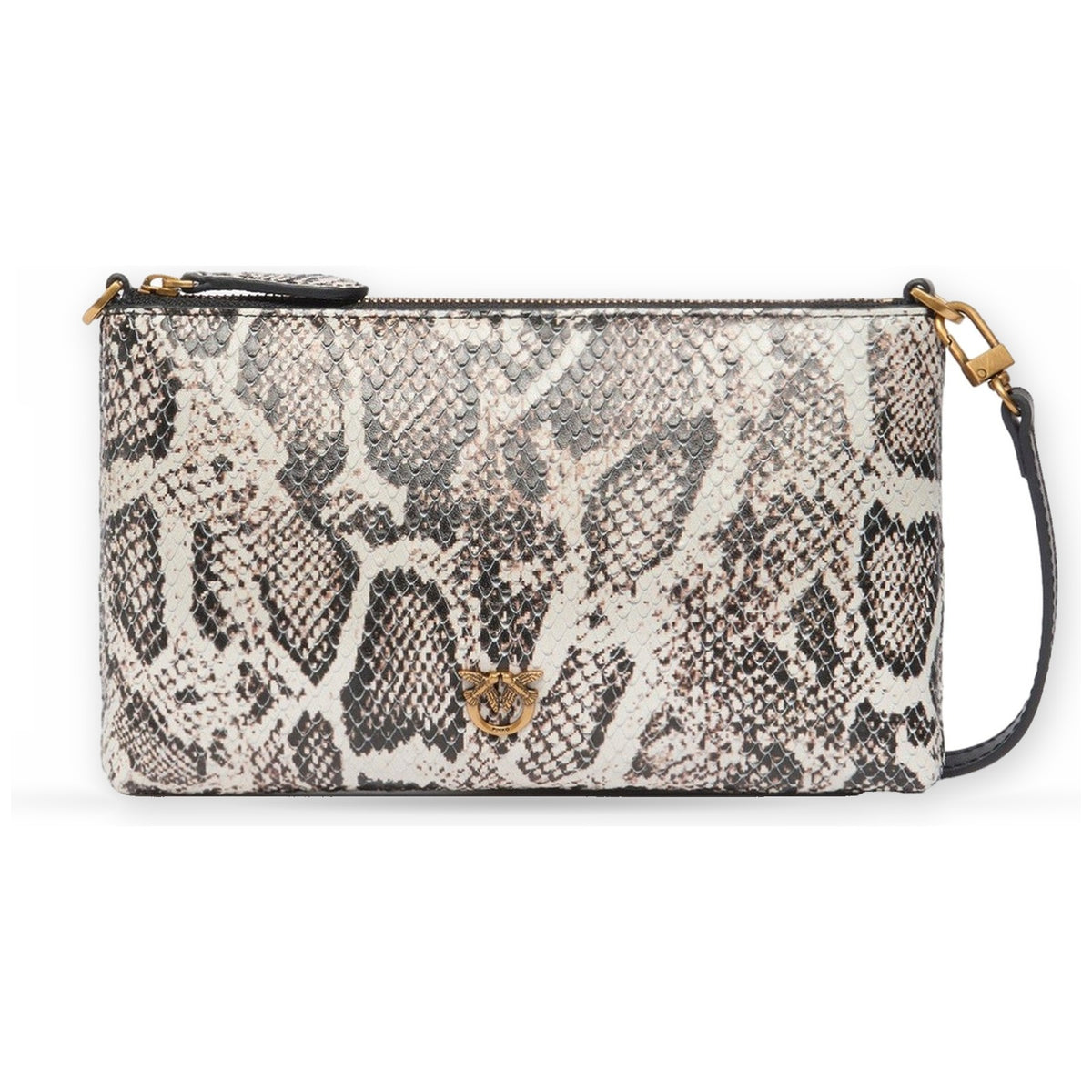 Pochette e Clutch Donna Pinko - Flat Horizontal Mini Python Pr - Nero