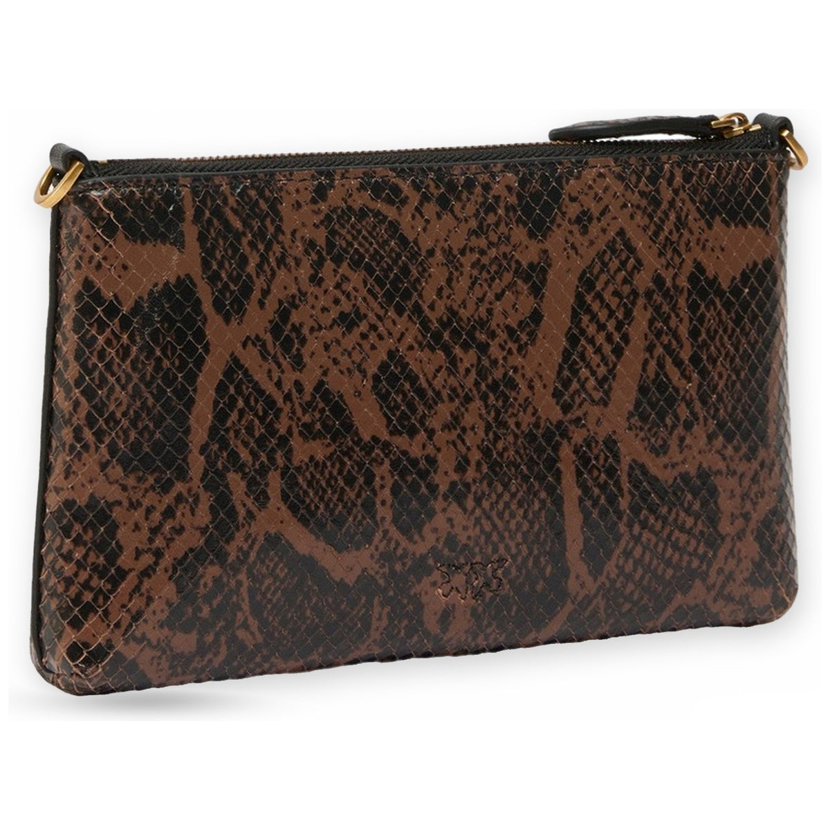 Pochette e Clutch Donna Pinko - Flat Horizontal Mini Python Pr - Marrone