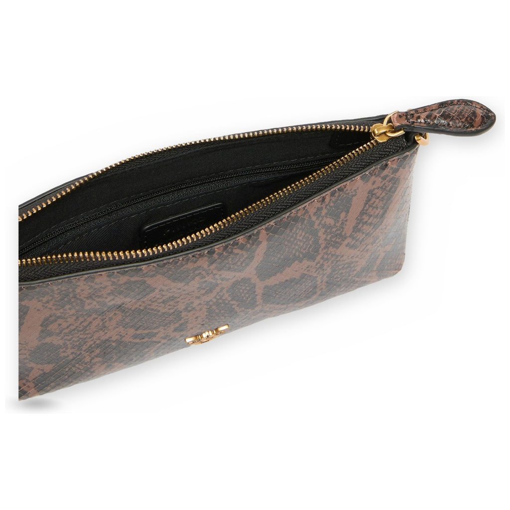 Pochette e Clutch Donna Pinko - Flat Horizontal Mini Python Pr - Marrone