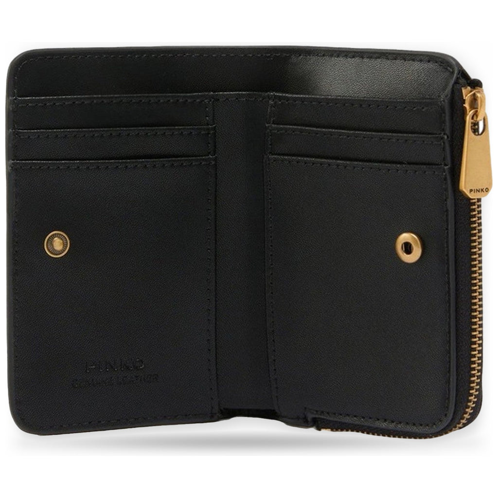 Portafogli Donna Pinko - Mini Wallet Vitello Seta - Nero