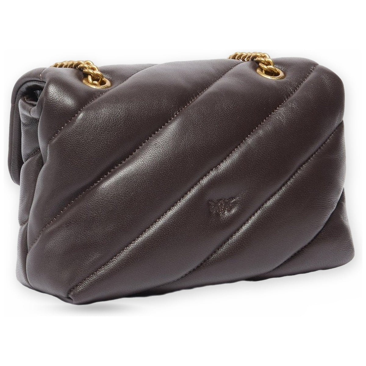 Borse a spalla Donna Pinko - Puff Mini New Buckle Sheep Nap - Marrone