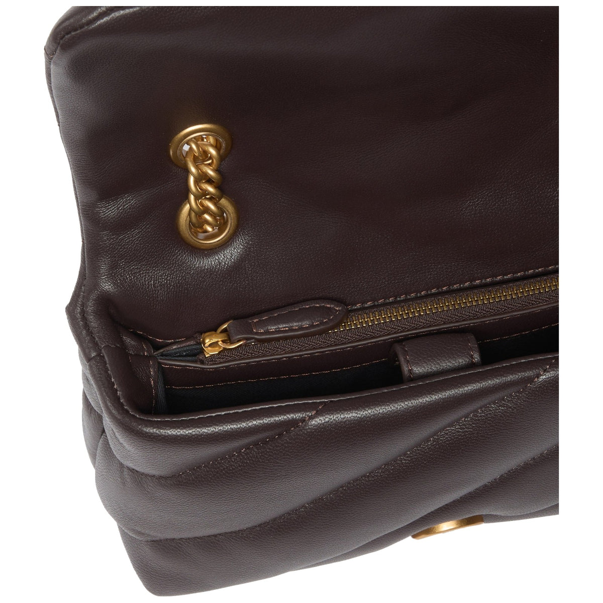 Borse a spalla Donna Pinko - Puff Mini New Buckle Sheep Nap - Marrone