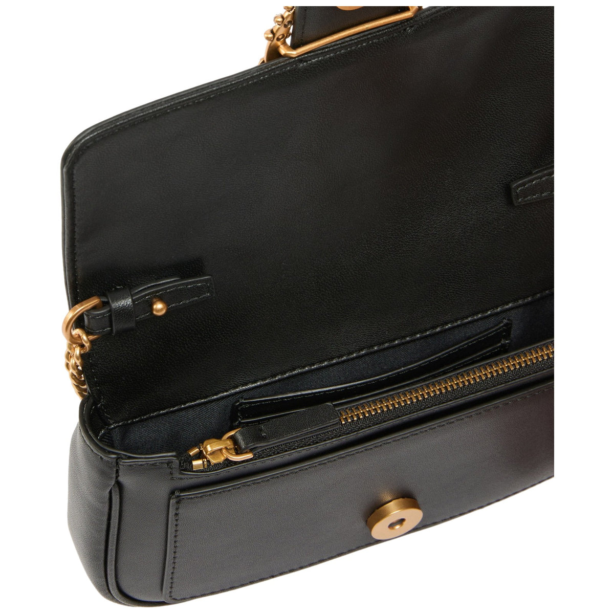 Borse a spalla Donna Pinko - Love Pocket New Buckle Vitello - Nero