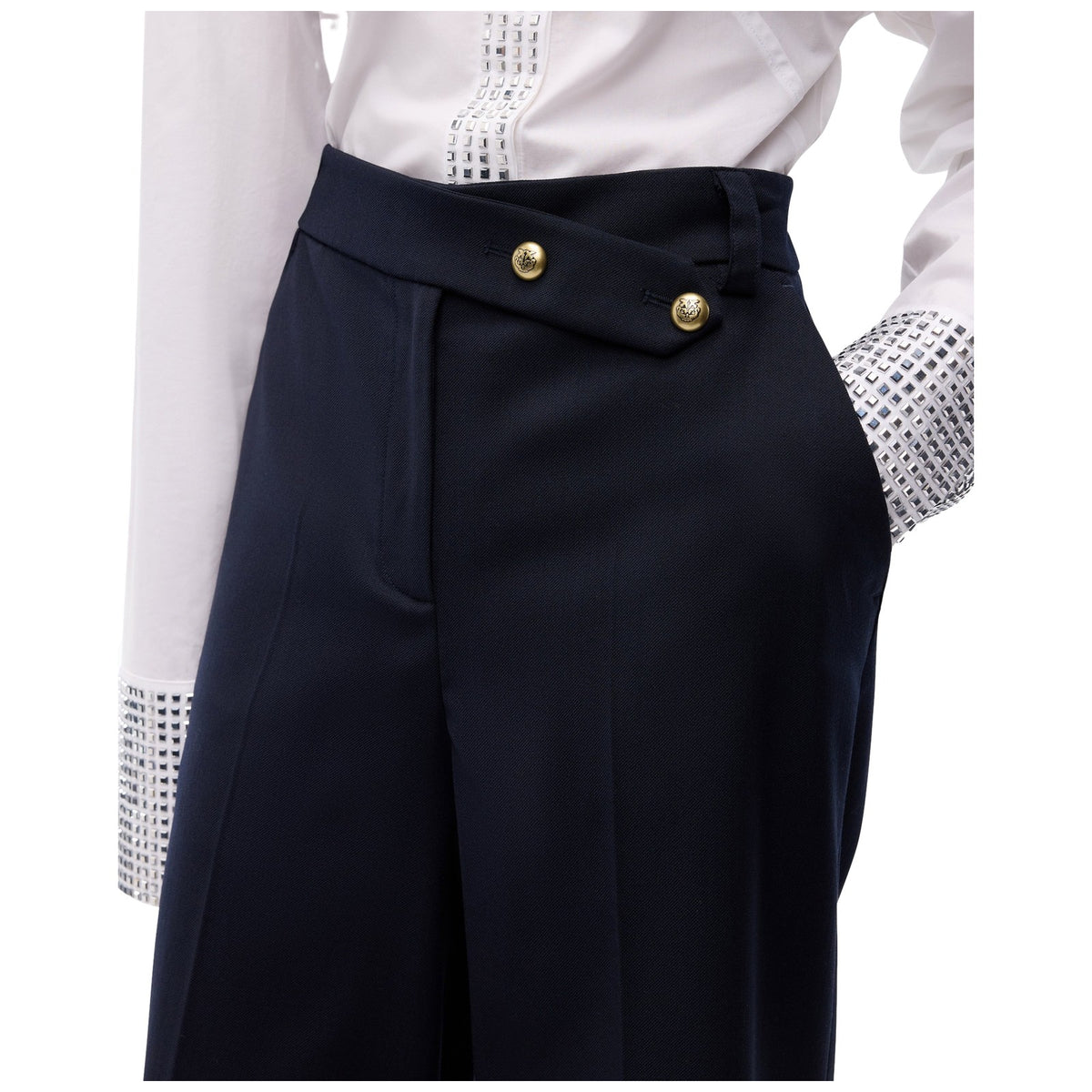 Bermuda Donna Pinko - Merlot Bermuda Diagonale Misto - Blu