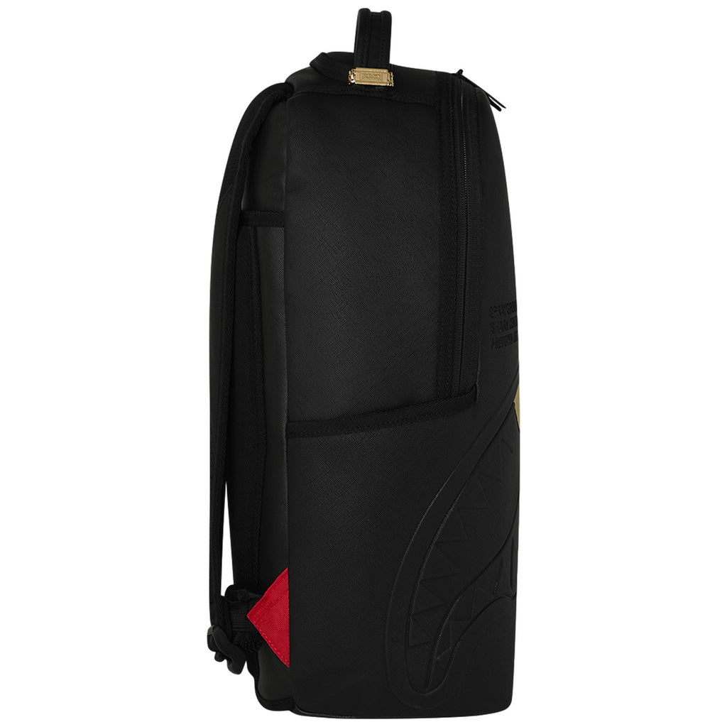 Zaini Casual Unisex Sprayground - Blacked Out Embossed Gold Tooth Backpack - Nero