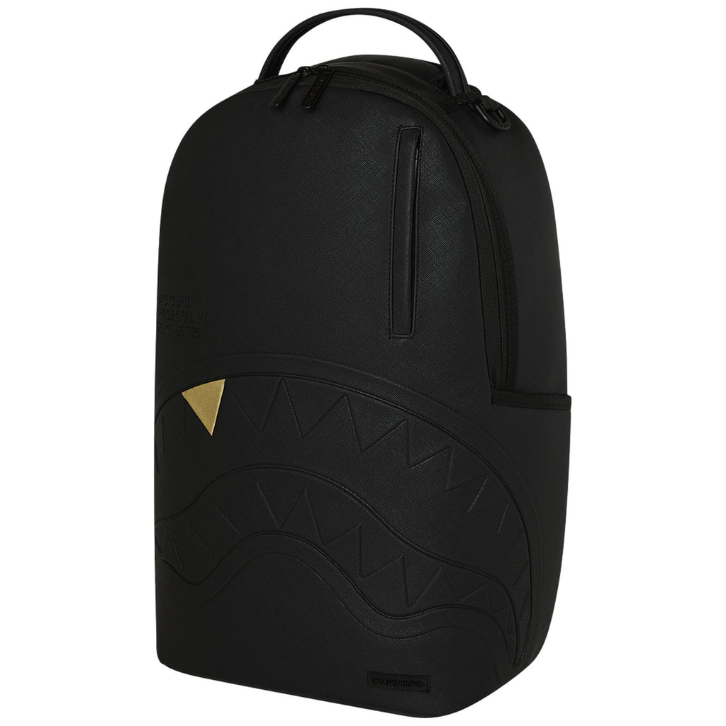 Zaini Casual Unisex Sprayground - Blacked Out Embossed Gold Tooth Backpack - Nero